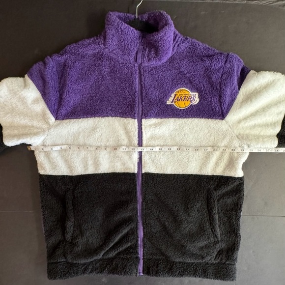NWT Ultra Game Los Angeles Lakers full zip purple black white Sherpa.Size Large - Picture 3 of 11